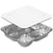 Handi-Foil Handi-Foil 3 Compartment Aluminum Large Oblong Tray With Lid, PK250 2345-35-250W - alternate 1